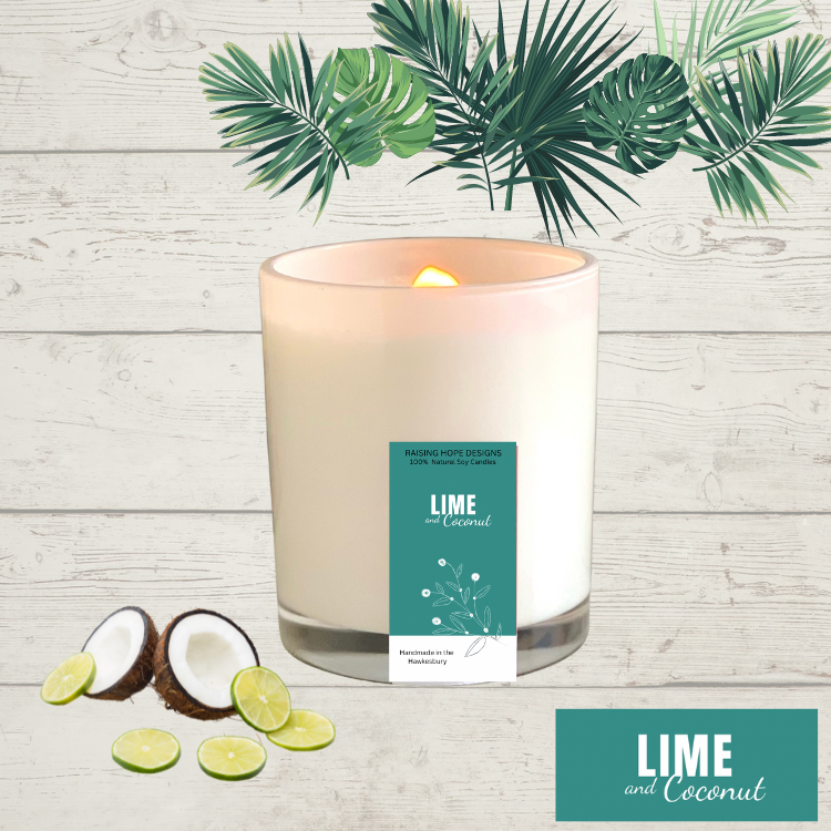 Lime and Coconut Soy Wax Candle