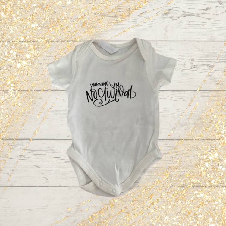 Baby Bodysuit – Warning: I’m Nocturnal