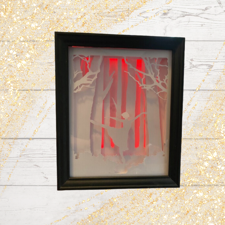 ballerina light up shadow box