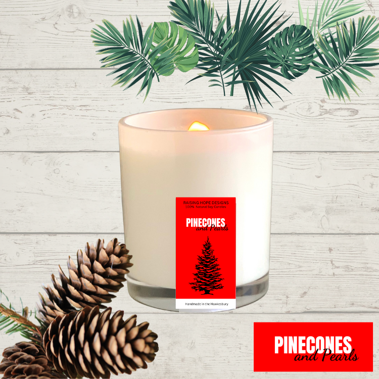 Pinecones and Pearls Soy Wax Candle